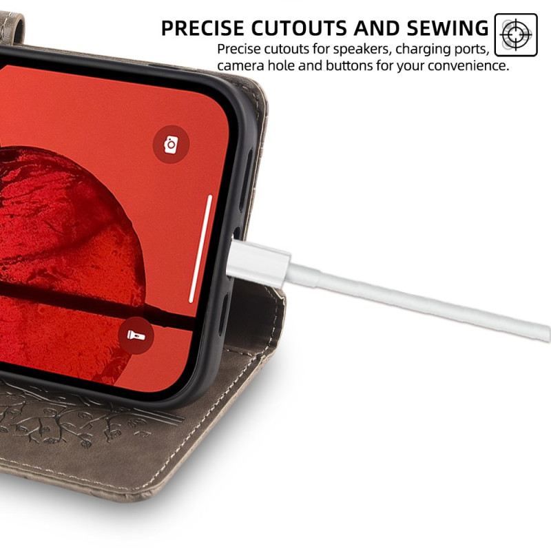 Kinyitható Bőrtok Realme 12 Pro / 12 Pro Plus Szíjas Szarvas