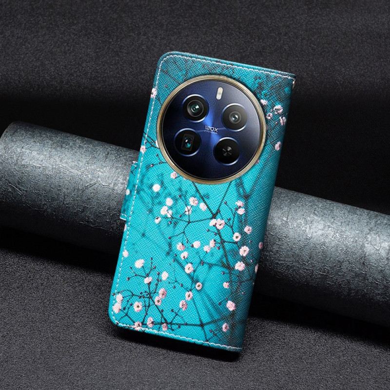Kinyitható Bőrtok Realme 12 Pro / 12 Pro Plus Virágzó Ágak