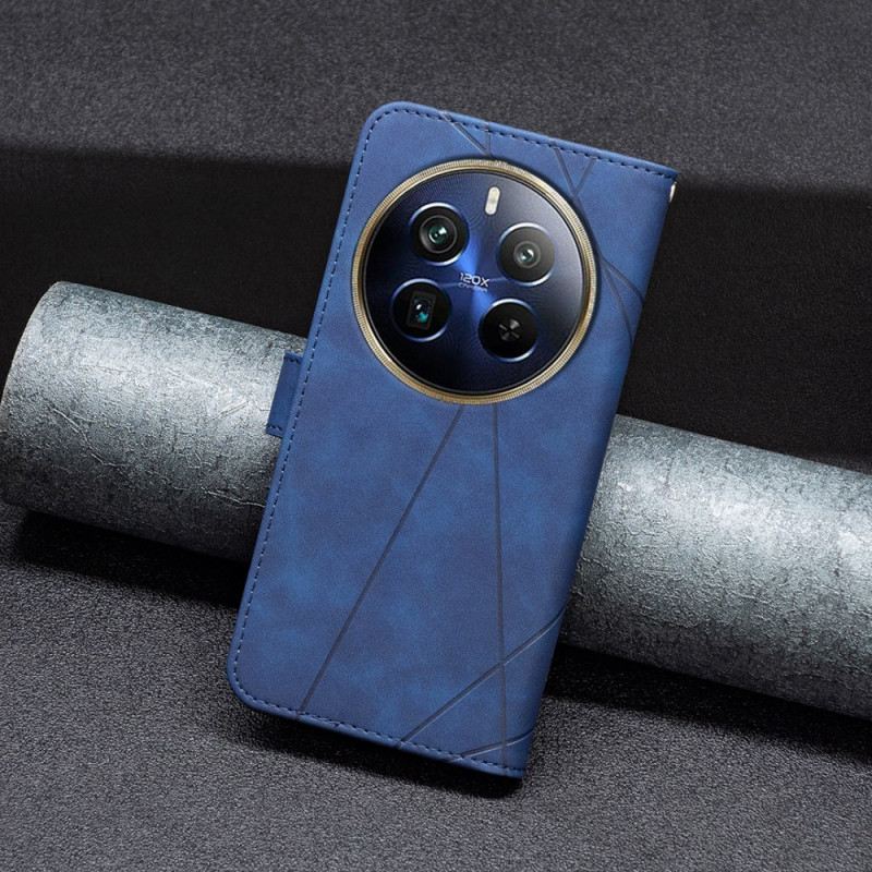 Kinyitható Tokok Realme 12 Pro / 12 Pro Plus Binfen Szín Geometriai Minta