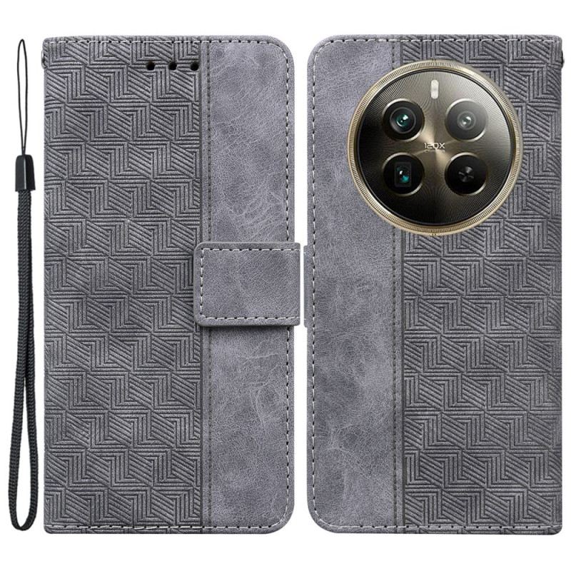 Kinyitható Tokok Realme 12 Pro / 12 Pro Plus Pántos Szőtt Minta