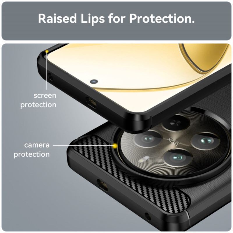 Tok Realme 12 Pro / 12 Pro Plus Szálcsiszolt Szénszál