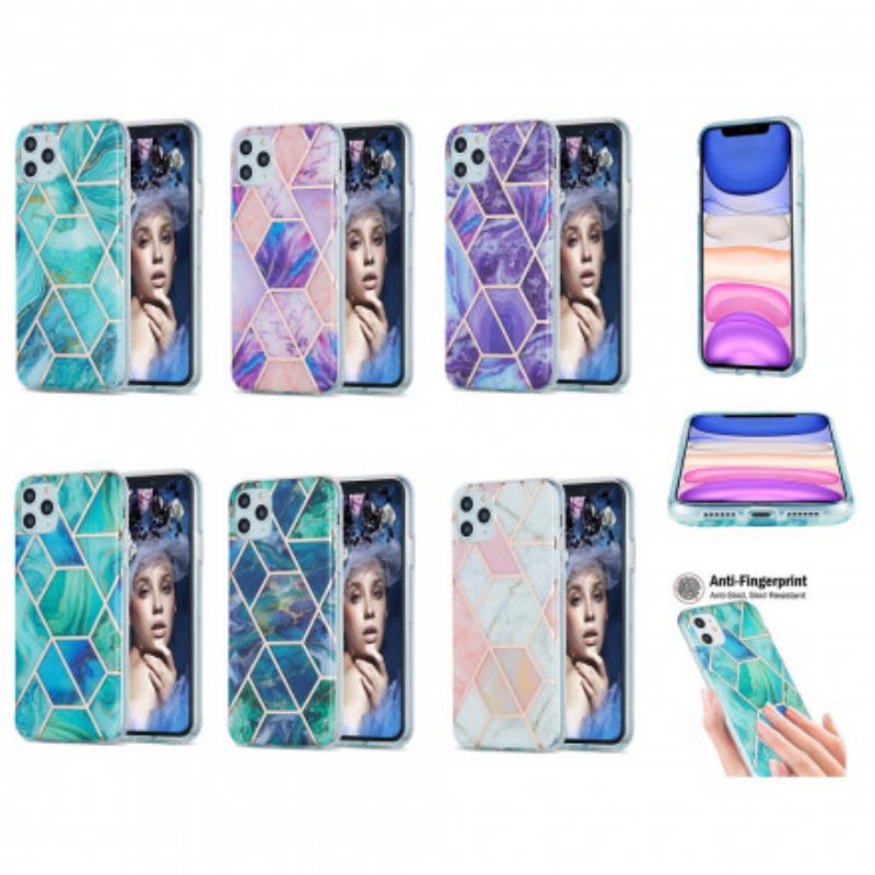 Tok iPhone 11 Pro Max Szilikon Márvány Geometria