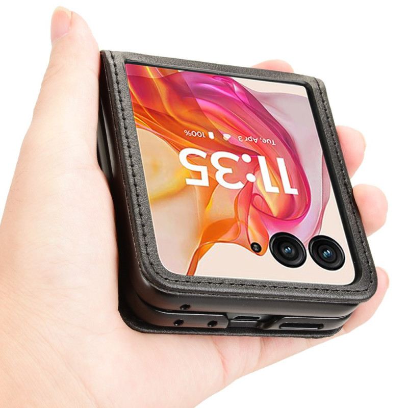 Mobiltelefon Tokok Motorola Razr 50 Ultra Vintage Frieze Kártyatartó