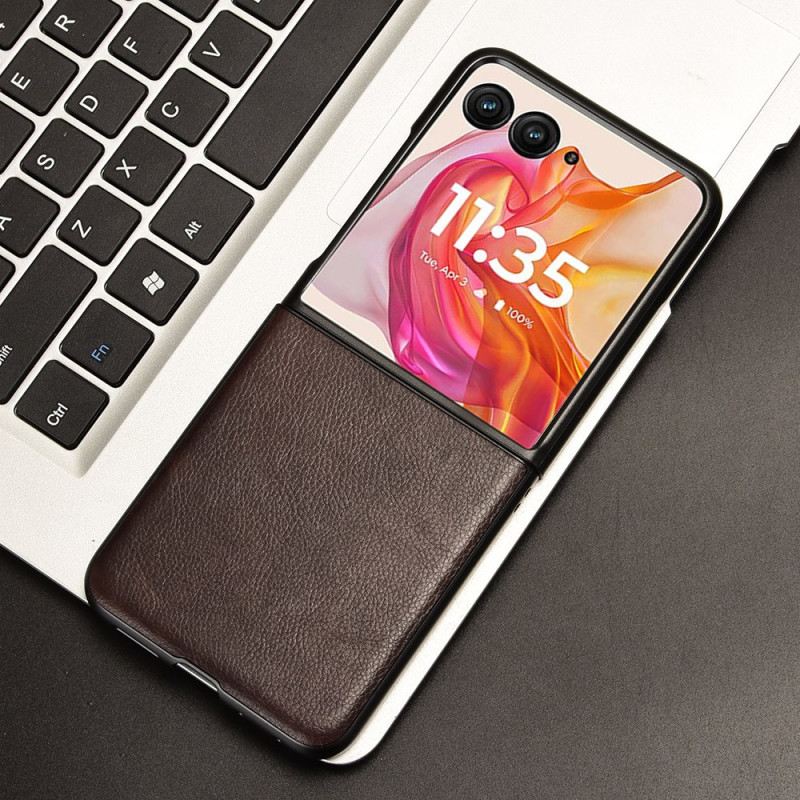 Telefontok Motorola Razr 50 Ultra Bőr Stílus