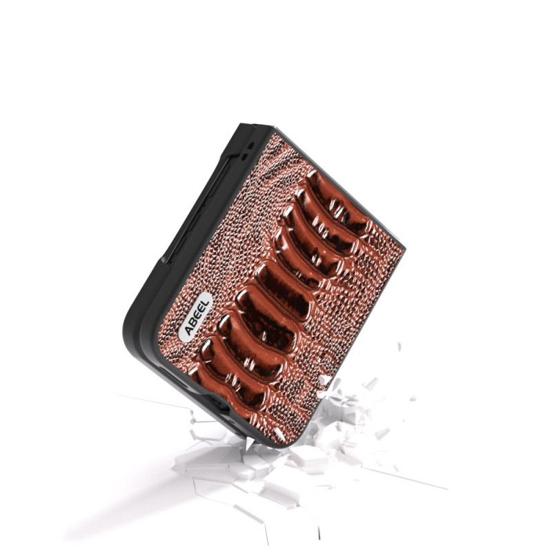 Tok Motorola Razr 50 Ultra Krokodil Textúrájú Bőr