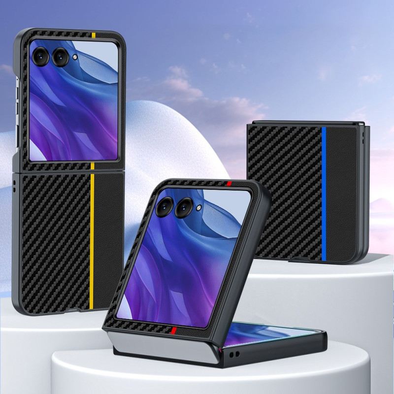 Tok Motorola Razr 50 Ultra Leesésgátló Szénszálas Textúra