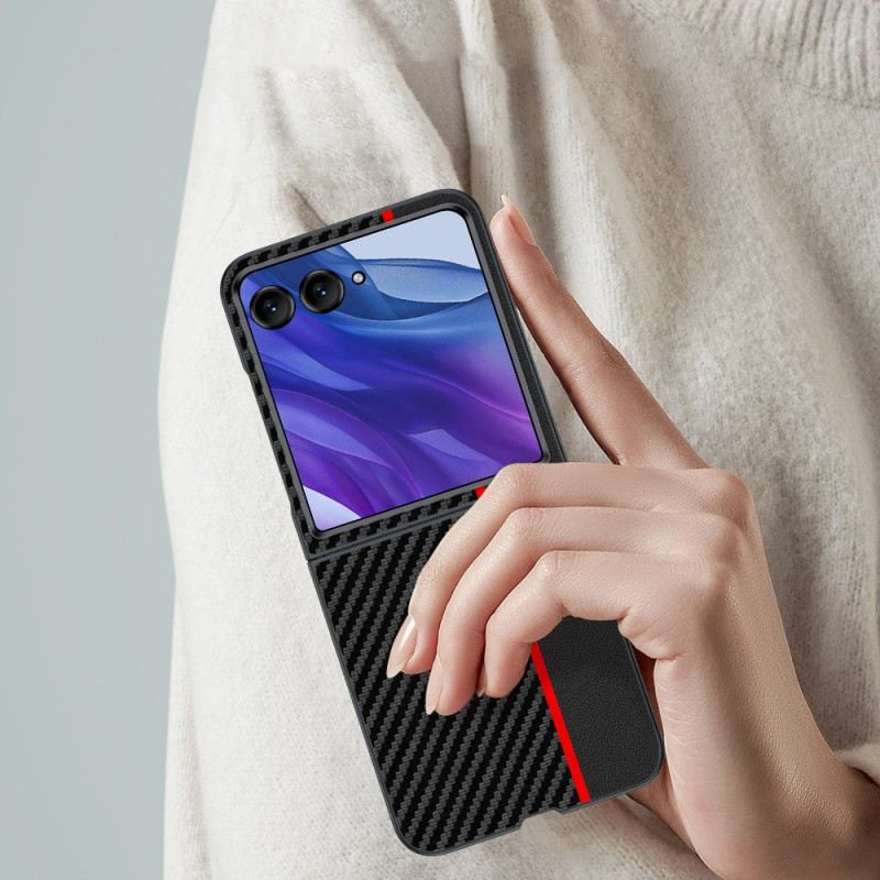 Tok Motorola Razr 50 Ultra Leesésgátló Szénszálas Textúra