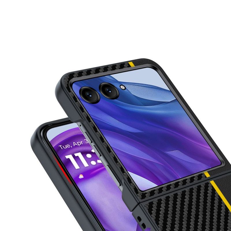 Tok Motorola Razr 50 Ultra Leesésgátló Szénszálas Textúra