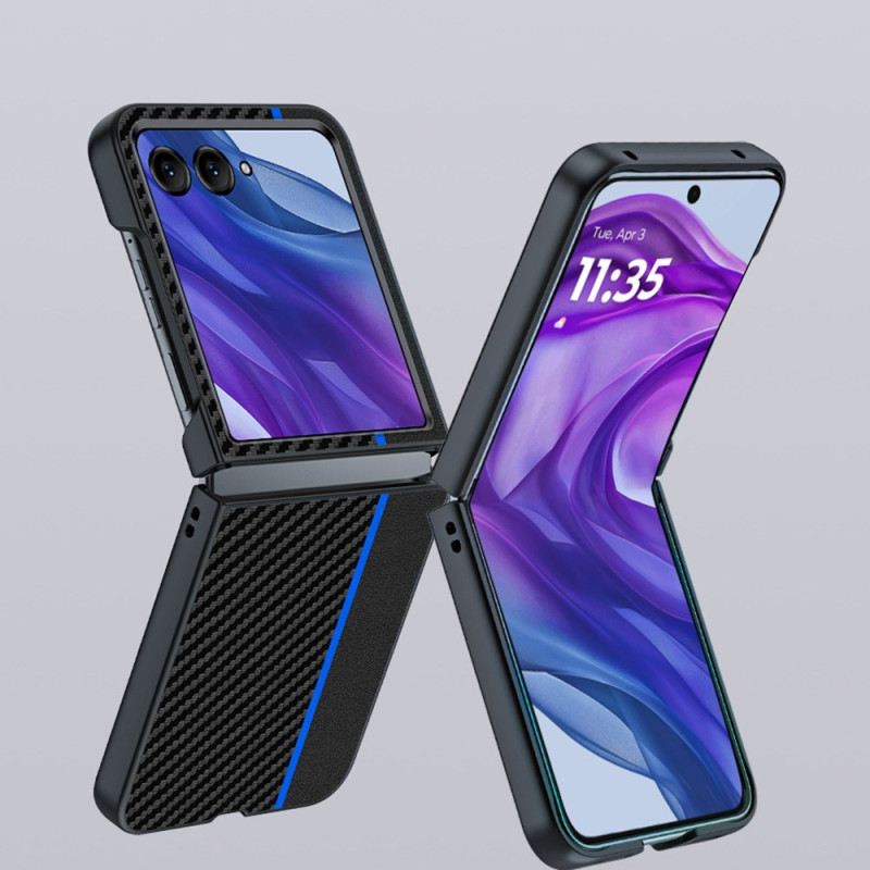 Tok Motorola Razr 50 Ultra Leesésgátló Szénszálas Textúra