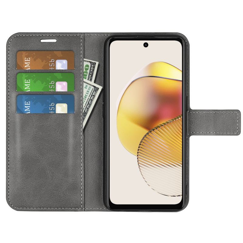 Fliptok / Bőrtok Moto G73 5G Bőr Hatás