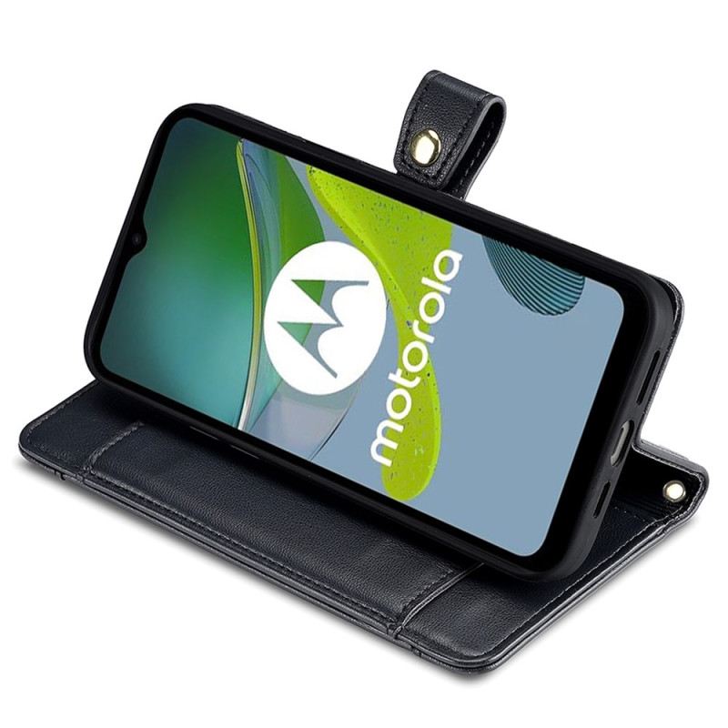 Fliptok Moto G73 5G Retikül Vállpánttal És Zsinórral