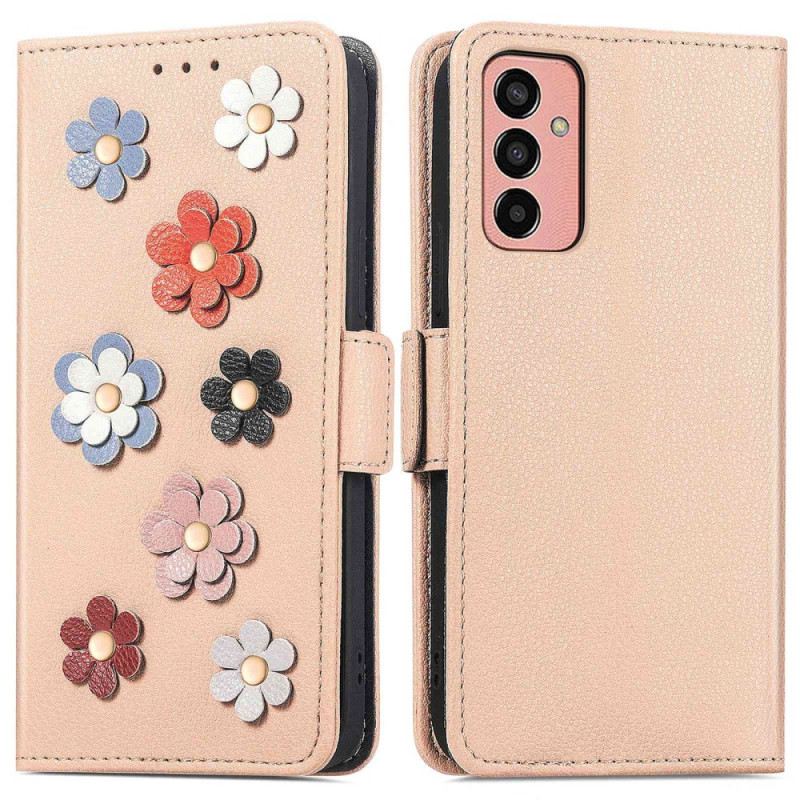 Fliptok / Bőrtok Samsung Galaxy M13 3d Virágok