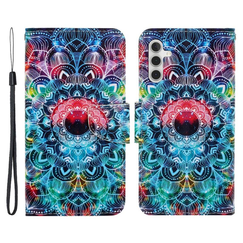 Fliptok Samsung Galaxy A54 5G szíjjal Pántos Mandala
