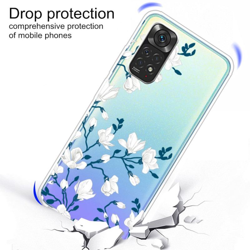Tok Xiaomi Redmi Note 11 / 11S Fehér Virágok