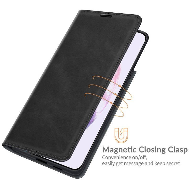Fliptok Samsung Galaxy S22 Plus 5G Bőrtok Stílusos Bőr Dizájn