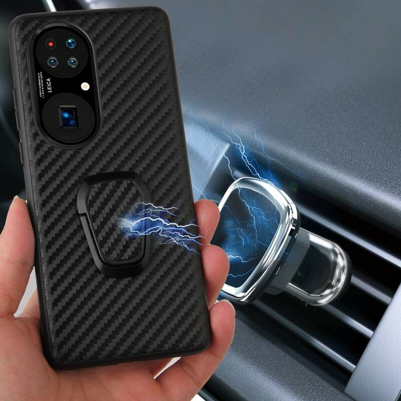 Telefontok Huawei P50 Pro Krokodil Stílusú Gyűrű-konzol