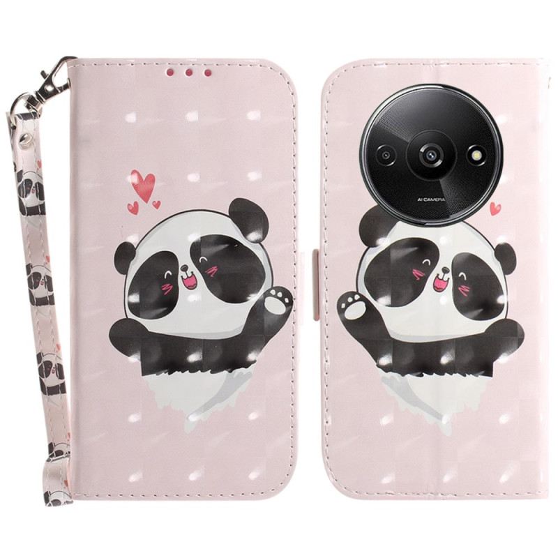 Fliptok Poco C61 Panda Love Szíjjal