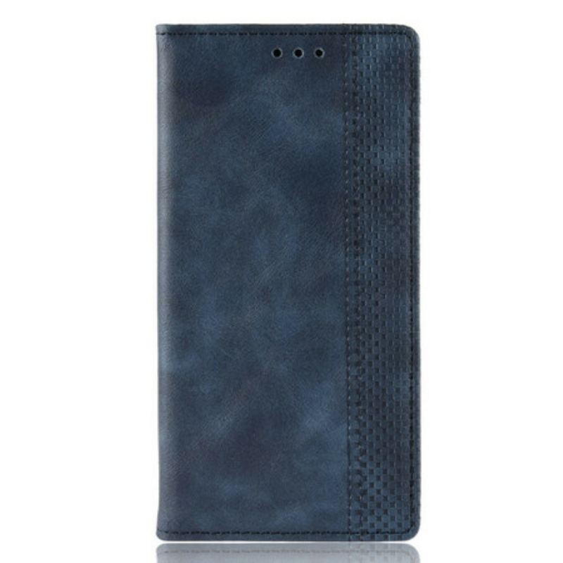 Fliptok Nokia 9 PureView Bőrtok Stilizált Vintage Bőrhatás