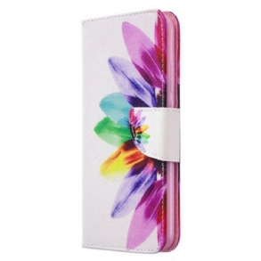 Fliptok / Bőrtok Huawei P40 Lite E Akvarell Virág