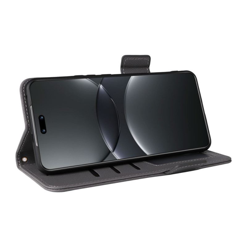 Bőrtok Huawei Nova 13 Pro Licsi Műbőr Pánt