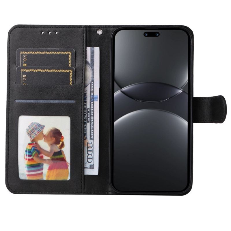 Fliptok Huawei Nova 13 Pro Bőr Hatású Pánt