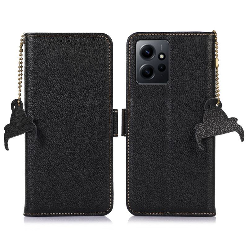 Fliptok / Bőrtok Xiaomi Redmi Note 12 4G Eredeti Rfid Texturált Bőr