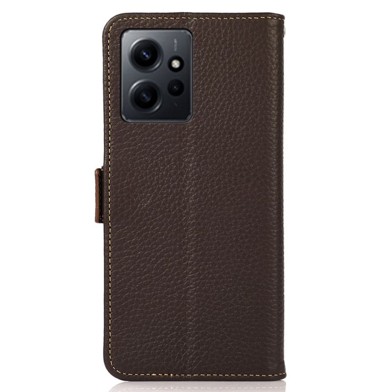 Fliptok / Bőrtok Xiaomi Redmi Note 12 4G Licsi Bőr Khazneh Rfid