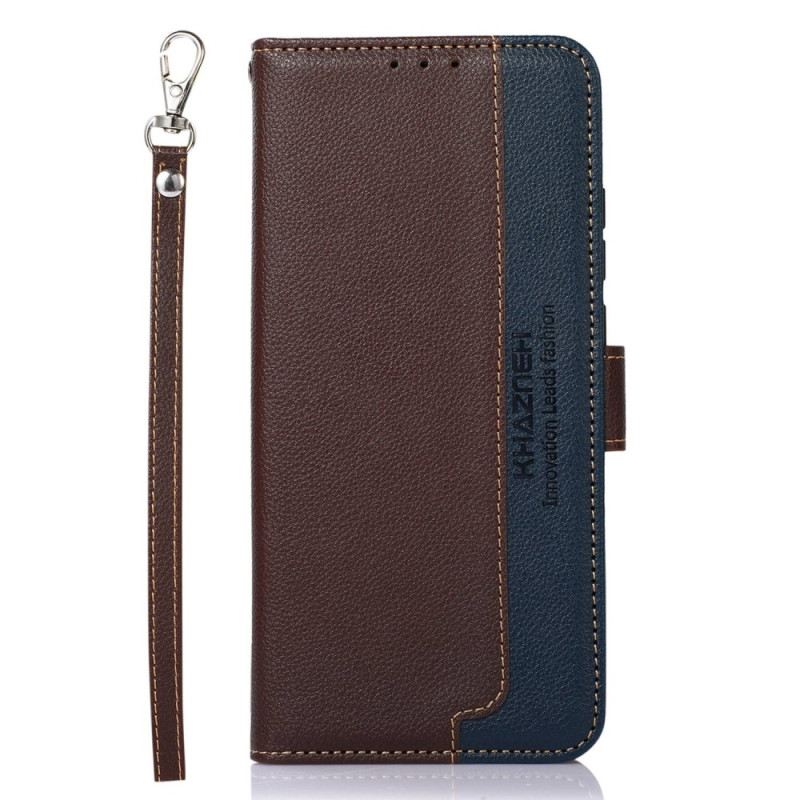 Fliptok / Bőrtok Xiaomi Redmi Note 12 4G Licsi Stílusú Rfid Khazneh