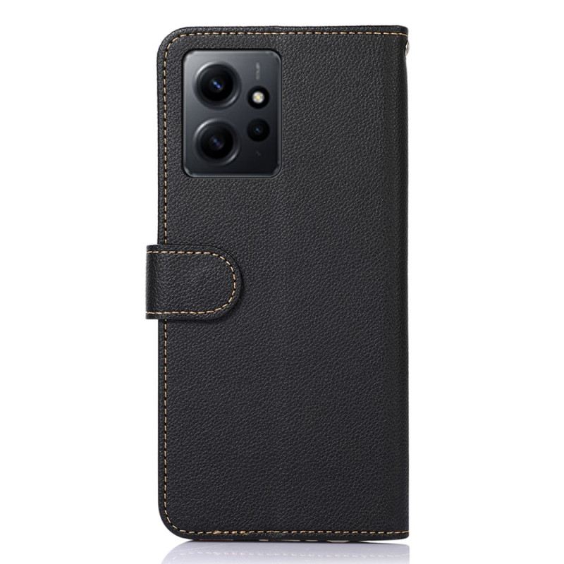 Fliptok / Bőrtok Xiaomi Redmi Note 12 4G Licsi Stílusú Rfid Khazneh