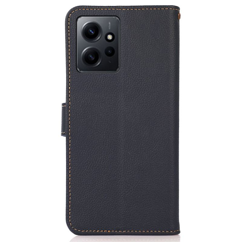 Fliptok / Bőrtok Xiaomi Redmi Note 12 4G Valódi Bőr Khazneh Rfid