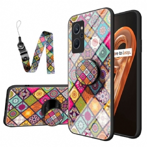 Tok Realme 9i Patchwork Mágneses Tartó