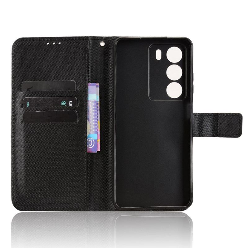 Bőrtok Realme 14x 5g Gyémánt Textúra