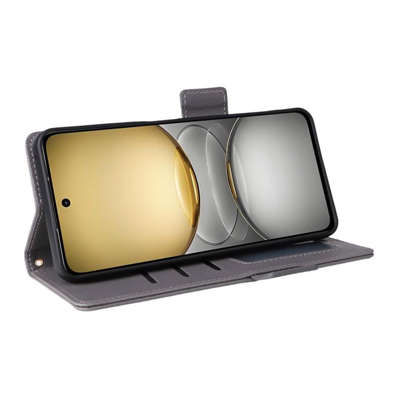 Bőrtok Realme 14x 5g Licsi Műbőr Pánttal