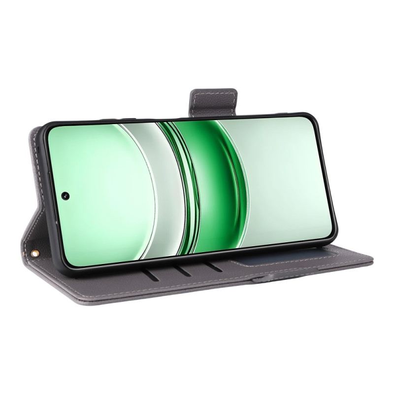 Bőrtok Realme 14x 5g Licsi Textúra Nyakpánttal