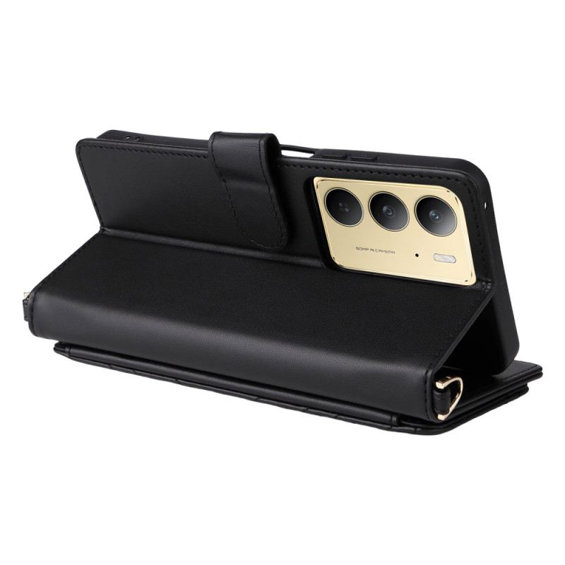 Bőrtok Realme 14x 5g Prémium Dizájn Pánttal És Vállpánttal