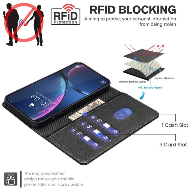 Bőrtok Realme 14x 5g Rfid Blokkoló Binfen Color