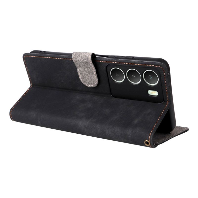 Bőrtok Realme 14x 5g Rfid-védelemmel Ellátott Műbőr