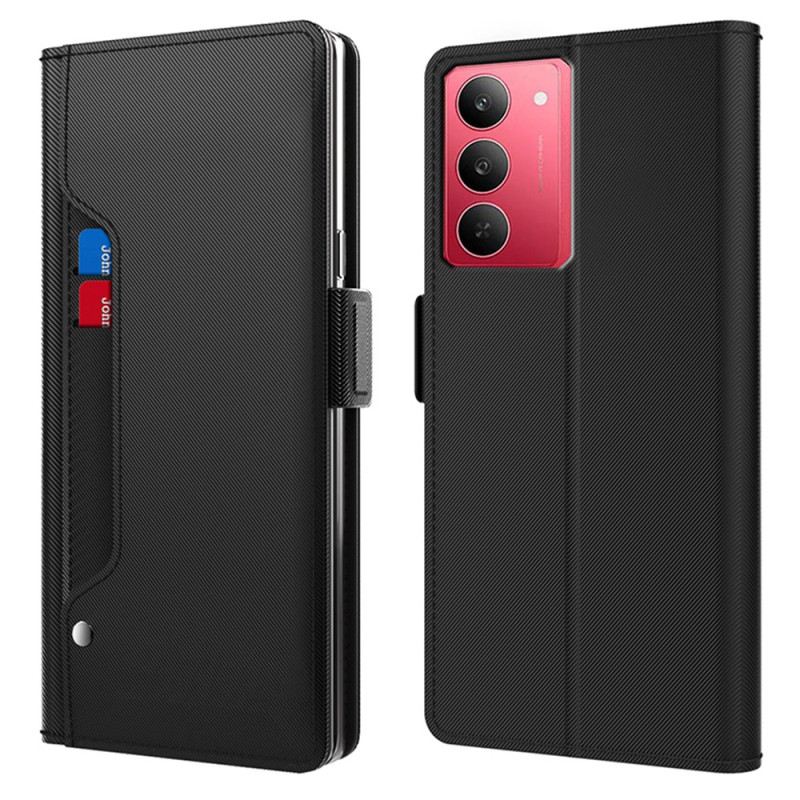 Bőrtok Realme 14x 5g Tükrös És Kivehető Kártyatartó