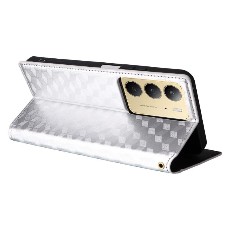 Fliptok Realme 14x 5g Rombuszminta