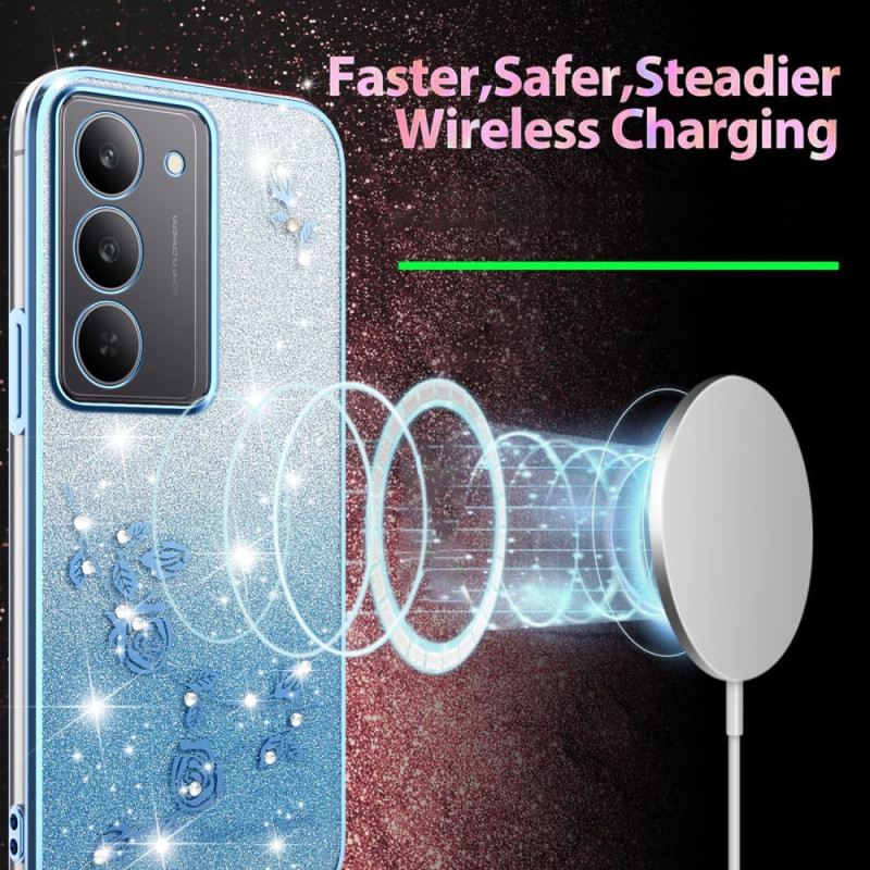 Tok Realme 14x 5g Kadem Virágok És Strasszok