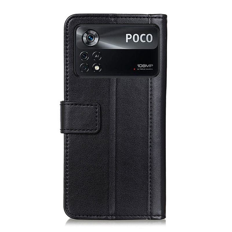 Fliptok / Bőrtok Poco X4 Pro 5G Klasszikus Bőr Stílus