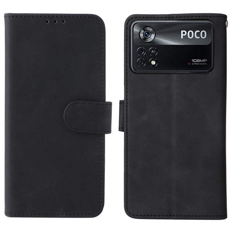 Fliptok / Bőrtok Poco X4 Pro 5G Sima Bőr Stílus
