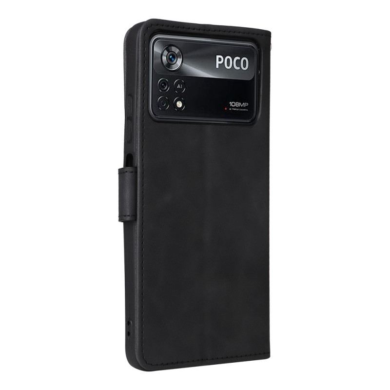 Fliptok / Bőrtok Poco X4 Pro 5G Sima Bőr Stílus