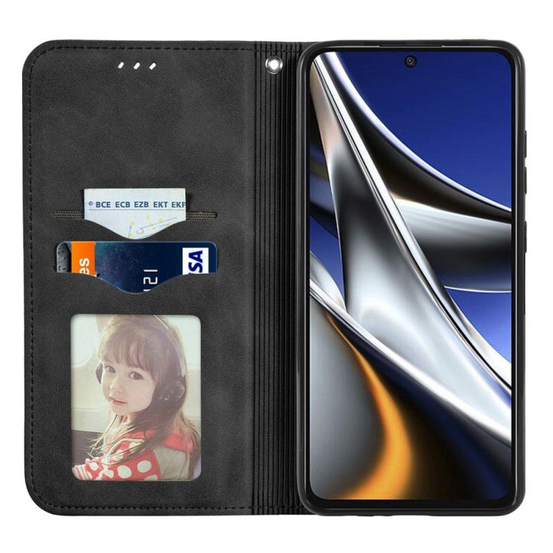 Fliptok Poco X4 Pro 5G Bőrtok Skin Touch