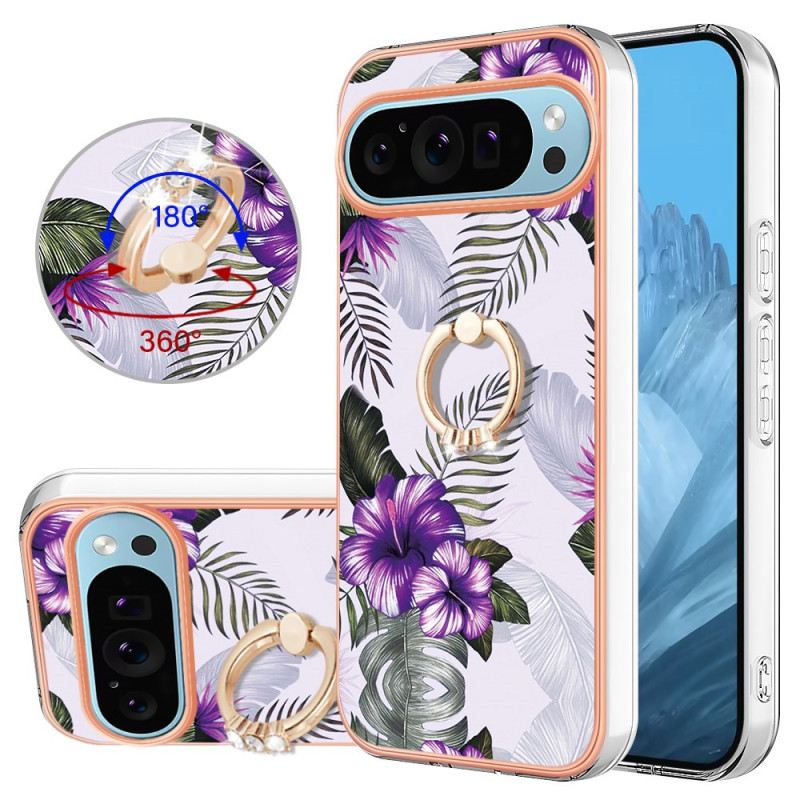 Tok Google Pixel 9 Lila Virágok Tartógyűrűje