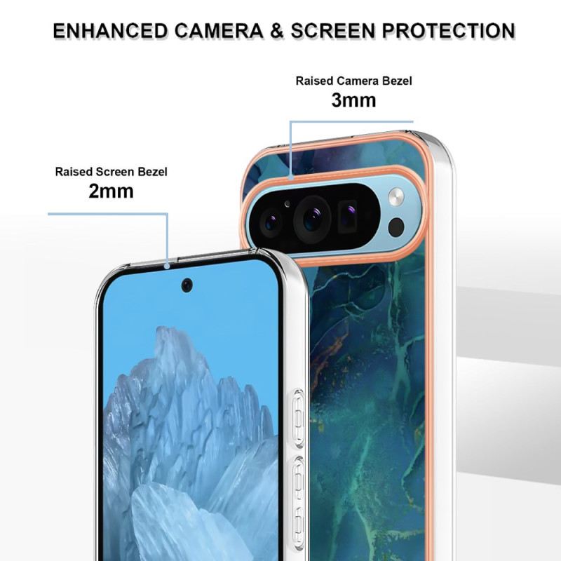 Tok Google Pixel 9 Márvány Dekor Tartógyűrű