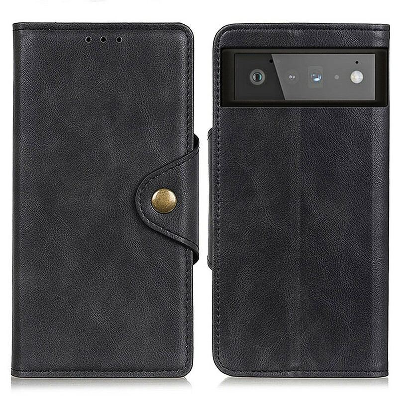 Fliptok / Bőrtok Google Pixel 6 Műbőr Gomb
