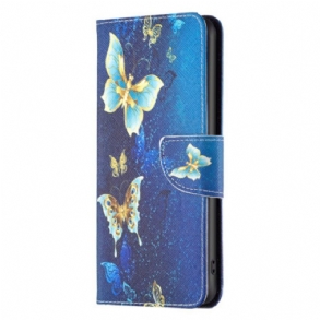 Bőrtok Sony Xperia 10 Vi Aranypillangók