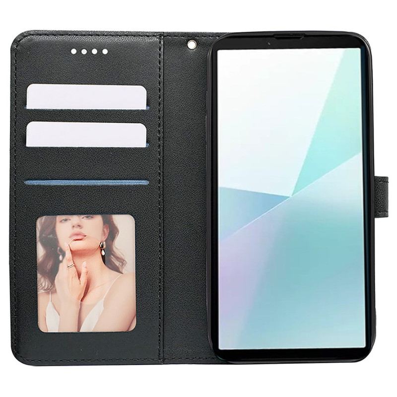 Bőrtok Sony Xperia 10 Vi Kocka Fríz