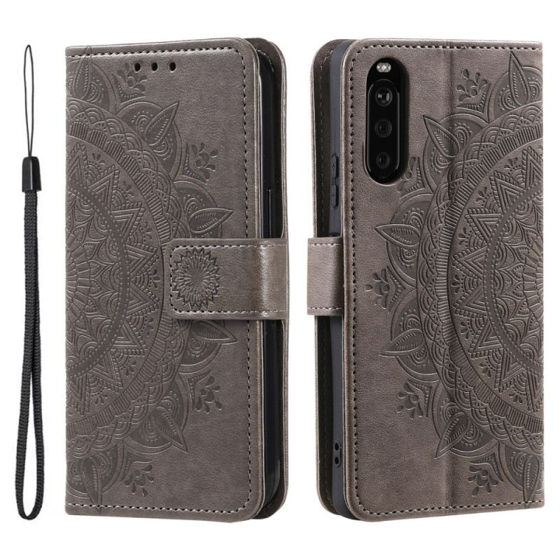 Bőrtok Sony Xperia 10 Vi Mandala Szíj Minta